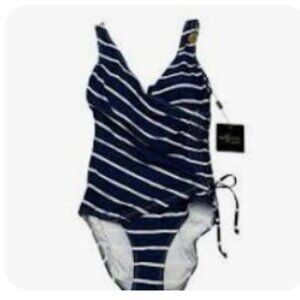 Nip Tuck Swimsuit Womens Piece Nautical NWT Sz 4